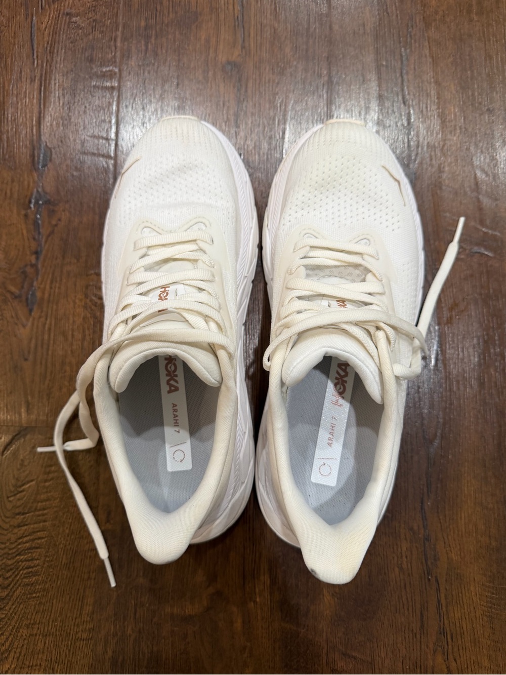 Hoka Women's Neutral white  Athletic Running Shoes